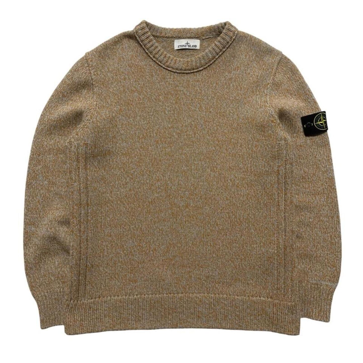 Stone Island Heavy Wool Blend Pullover | Large, Beige