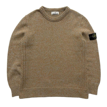 Stone Island Heavy Wool Blend Pullover | Large, Beige