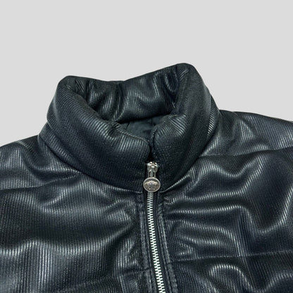 Versace VJC 90’s Liquid Silk Ribbed Cropped Puffer - S/M