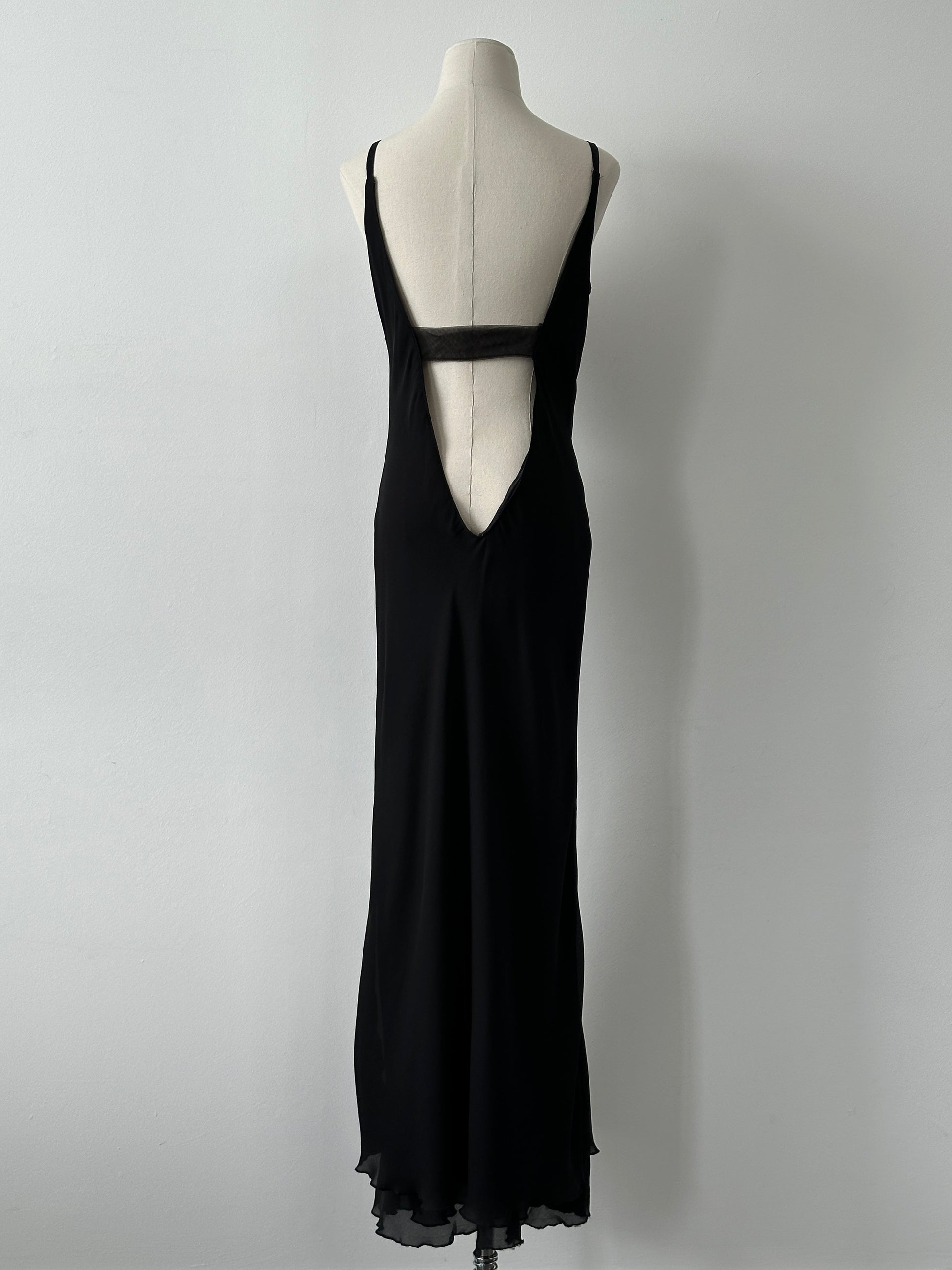 Vintage 1990s Floor Length Backless Dress - S