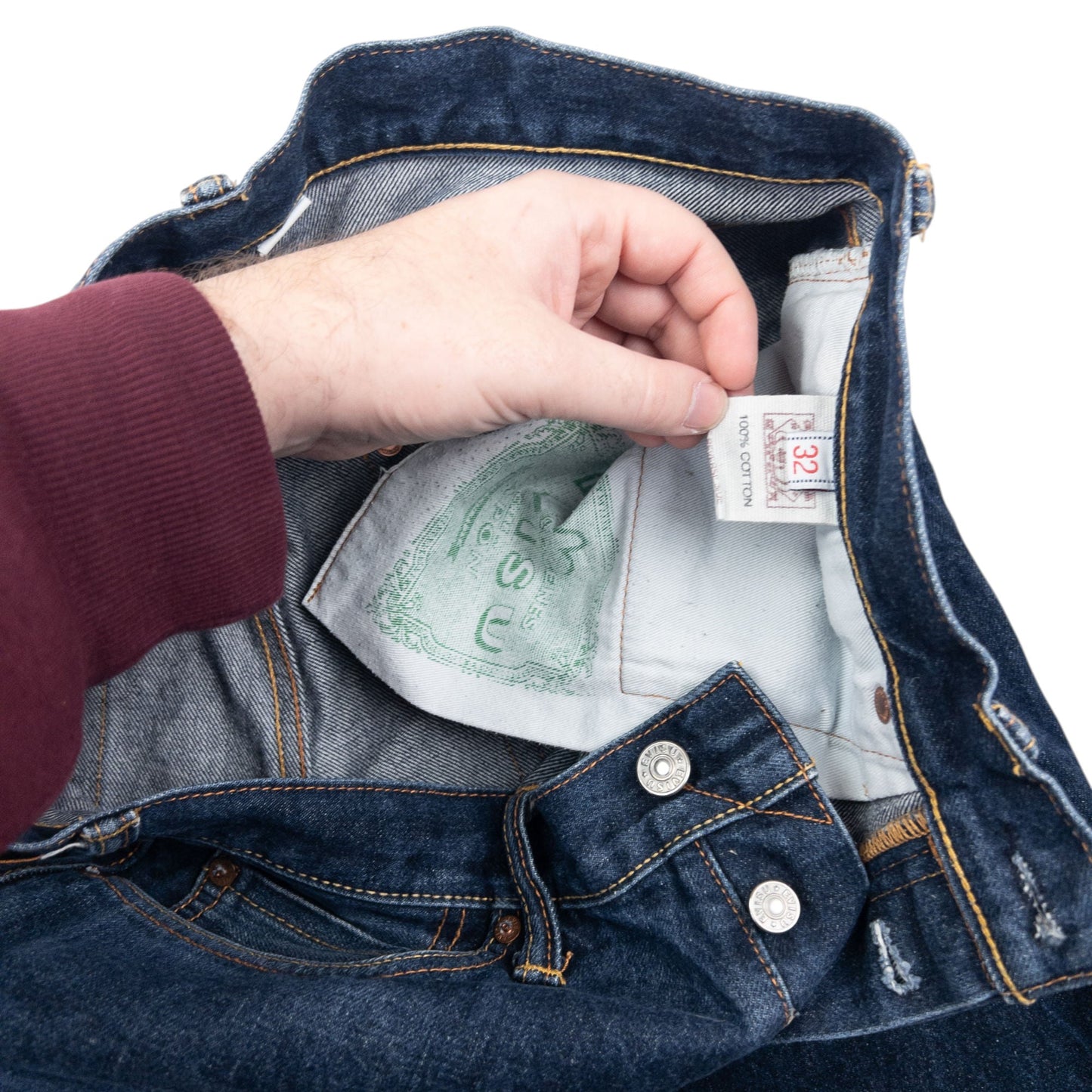 Vintage Evisu Double Gull Embroidered Japanese Denim Jeans Size W33