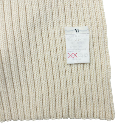 Vintage 90s Yohji Yamamoto Ribbed Knit Scarf | O/S, Cream