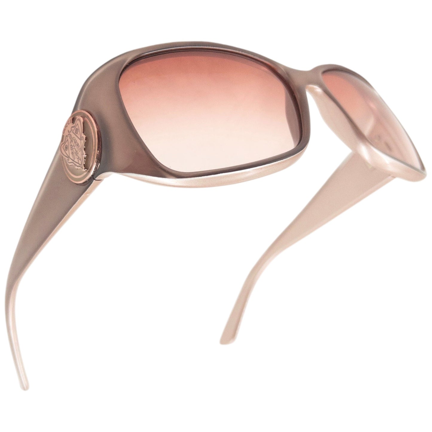 Vintage 2000s Gucci Crest Sunglasses | O/S, Beige