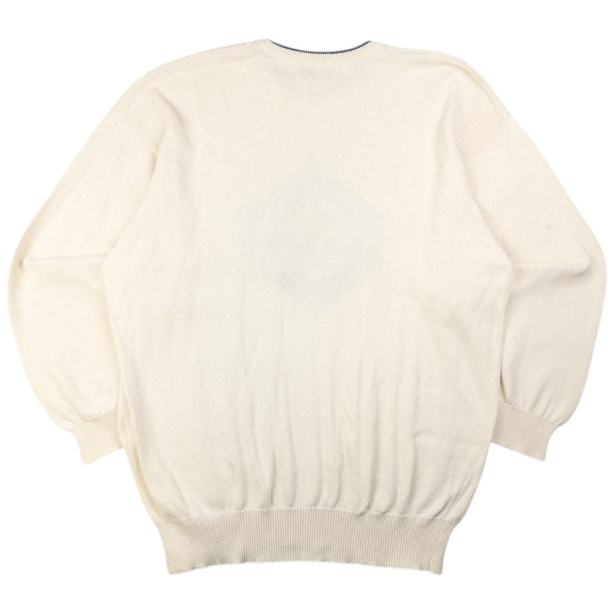 Vintage Burberry Embroidered Cable Knit Jumper Size XL