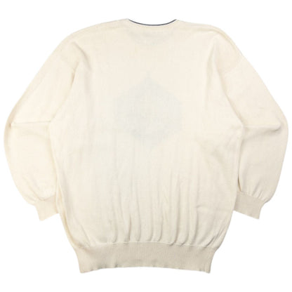 Vintage Burberry Embroidered Cable Knit Jumper Size XL
