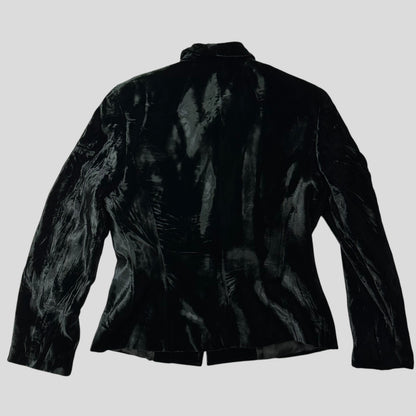 Gucci by Tom Ford 1999 Velour Velvet Runway Jacket - IT46 (UK10) | Default Title, Black
