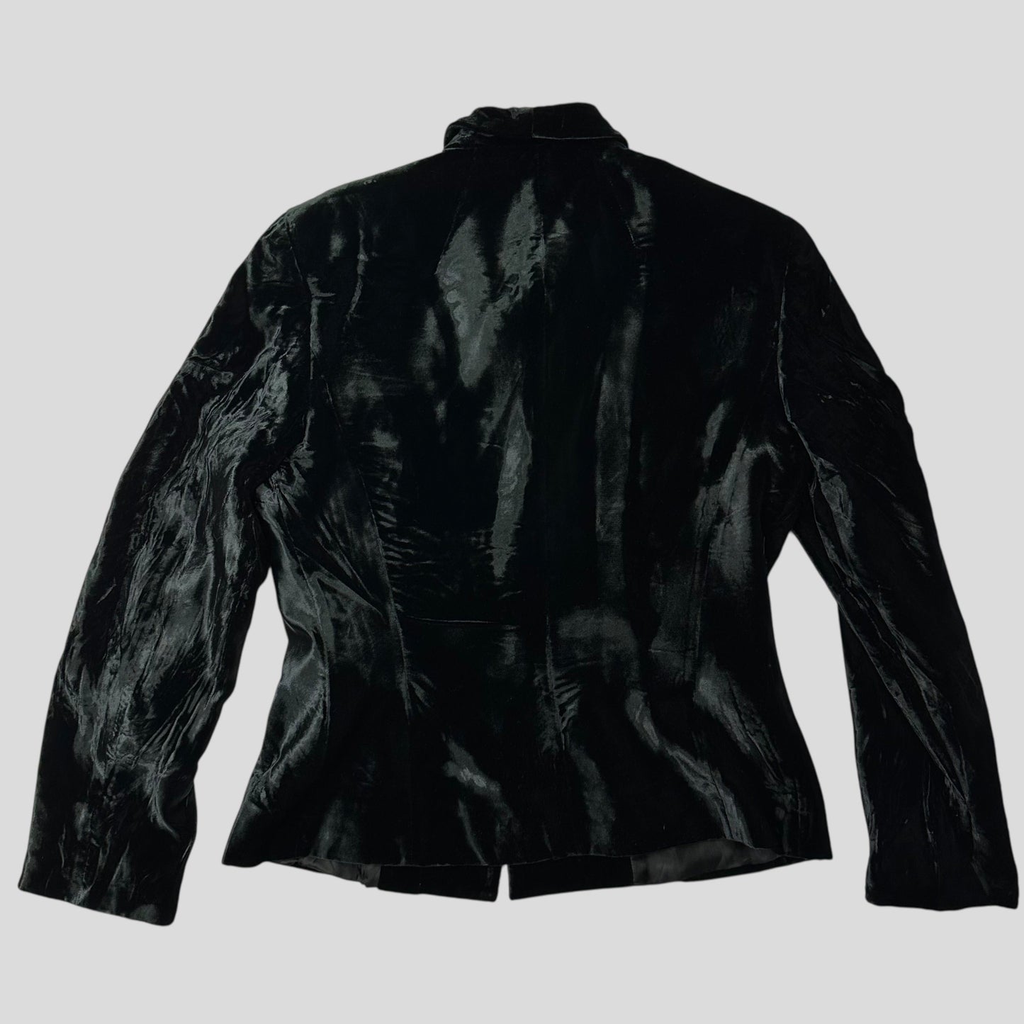 Gucci by Tom Ford 1999 Velour Velvet Runway Jacket - IT46 (UK10) | Default Title, Black