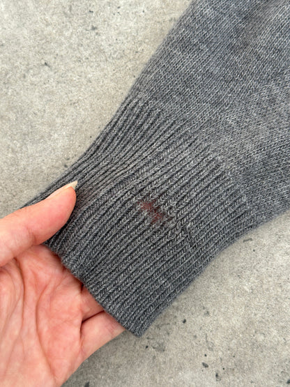 Yves Saint Laurent 1990s wool polo jumper in size S-M, featuring classic design and high-quality knit fabric.
