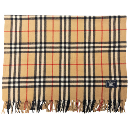 Vintage Burberry Nova Check Tassel Throw Blanket