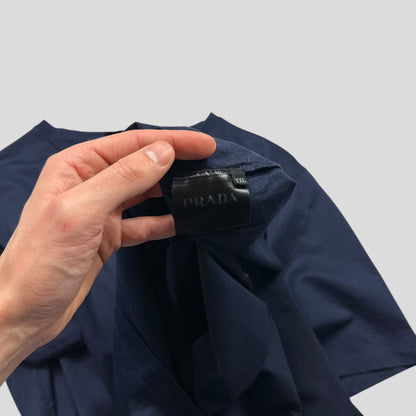 Prada 2016 Navy Blue Soft Cotton Pocket Logo T-shirt - L/XL