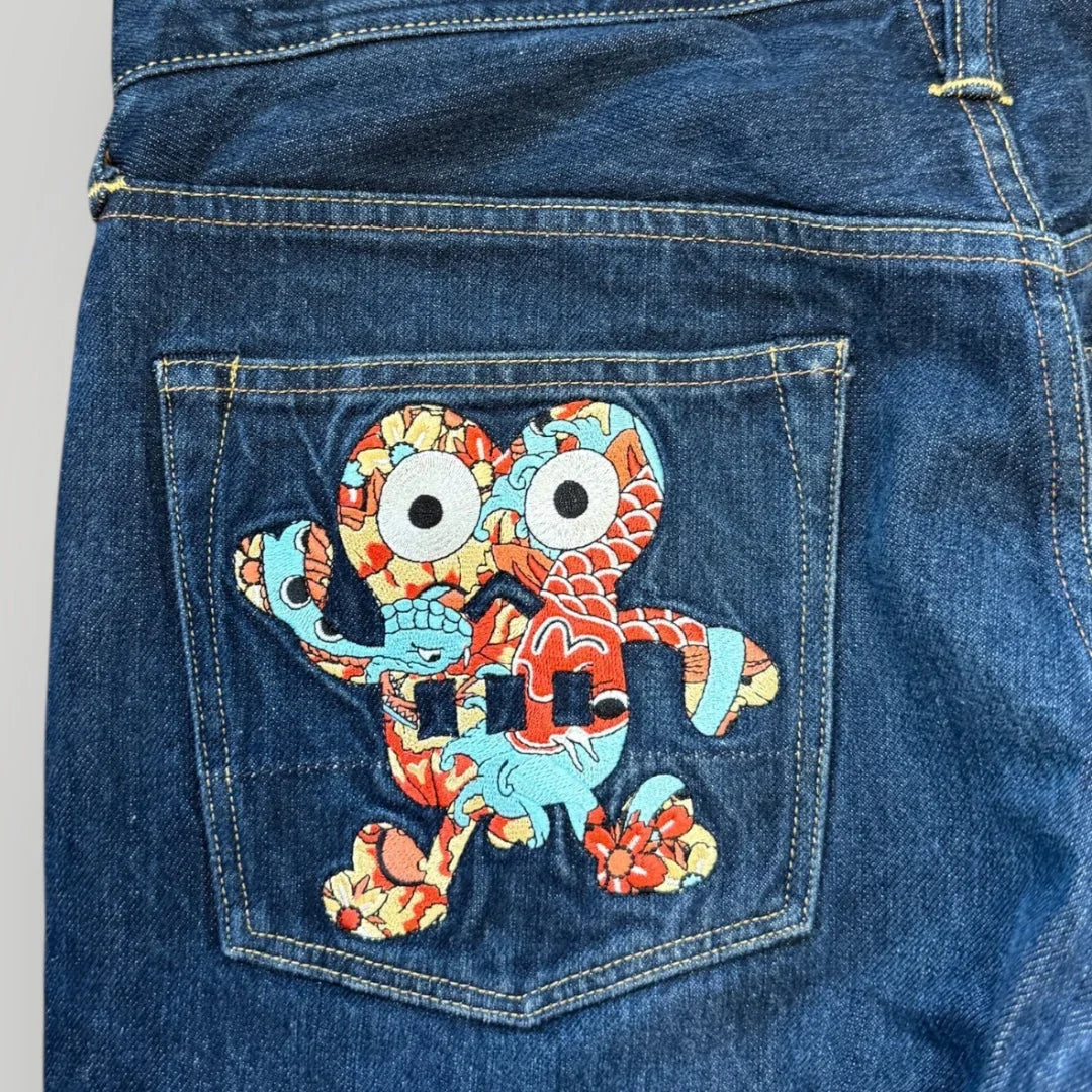 Evisu Embroidered Logo Jeans 32"x31"