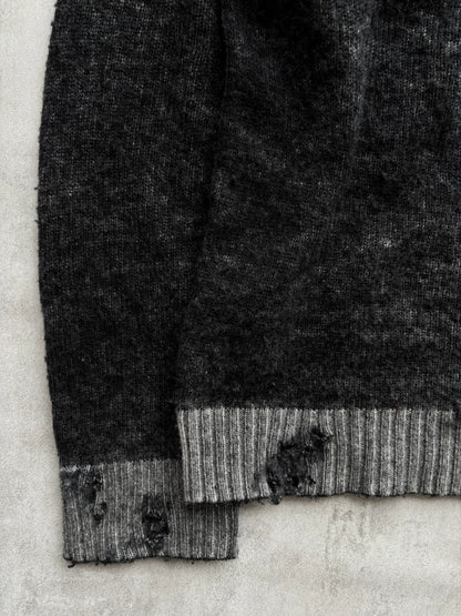 DIESEL DISTRESSED KNIT JUMPER | O/S, Black