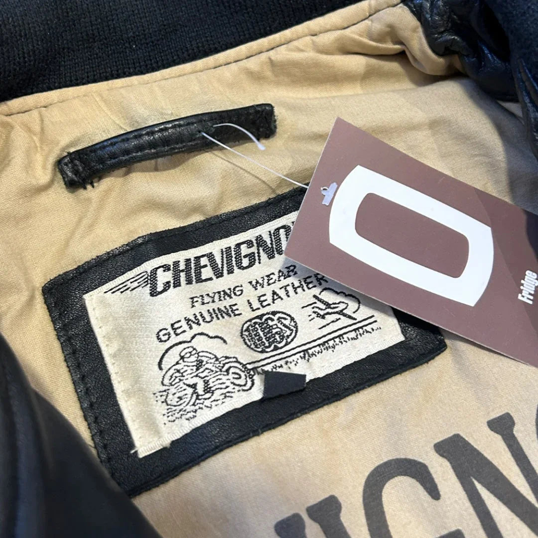 Chevignon 90's Leather Flight Jacket S/M