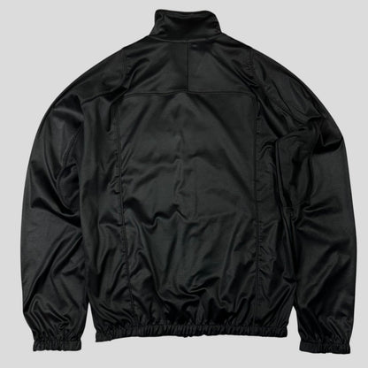 Prada Sport 2007 Jet Black Panelled Soft Polyester Harrington Jacket - M