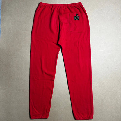 S/S 1986 Scarlet Red Square Patch Joggers