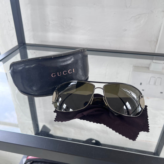 2000s gucci by tom ford silver horsebit sunglasses | O/S, Silver
