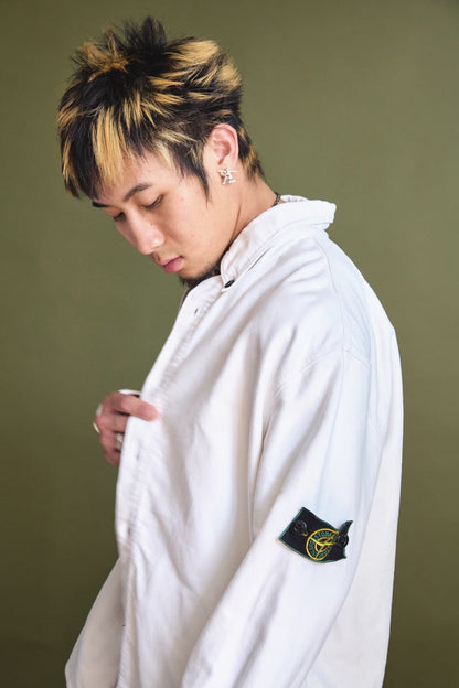 AW1996 Stone Island White Heavy Cotton Overshirt