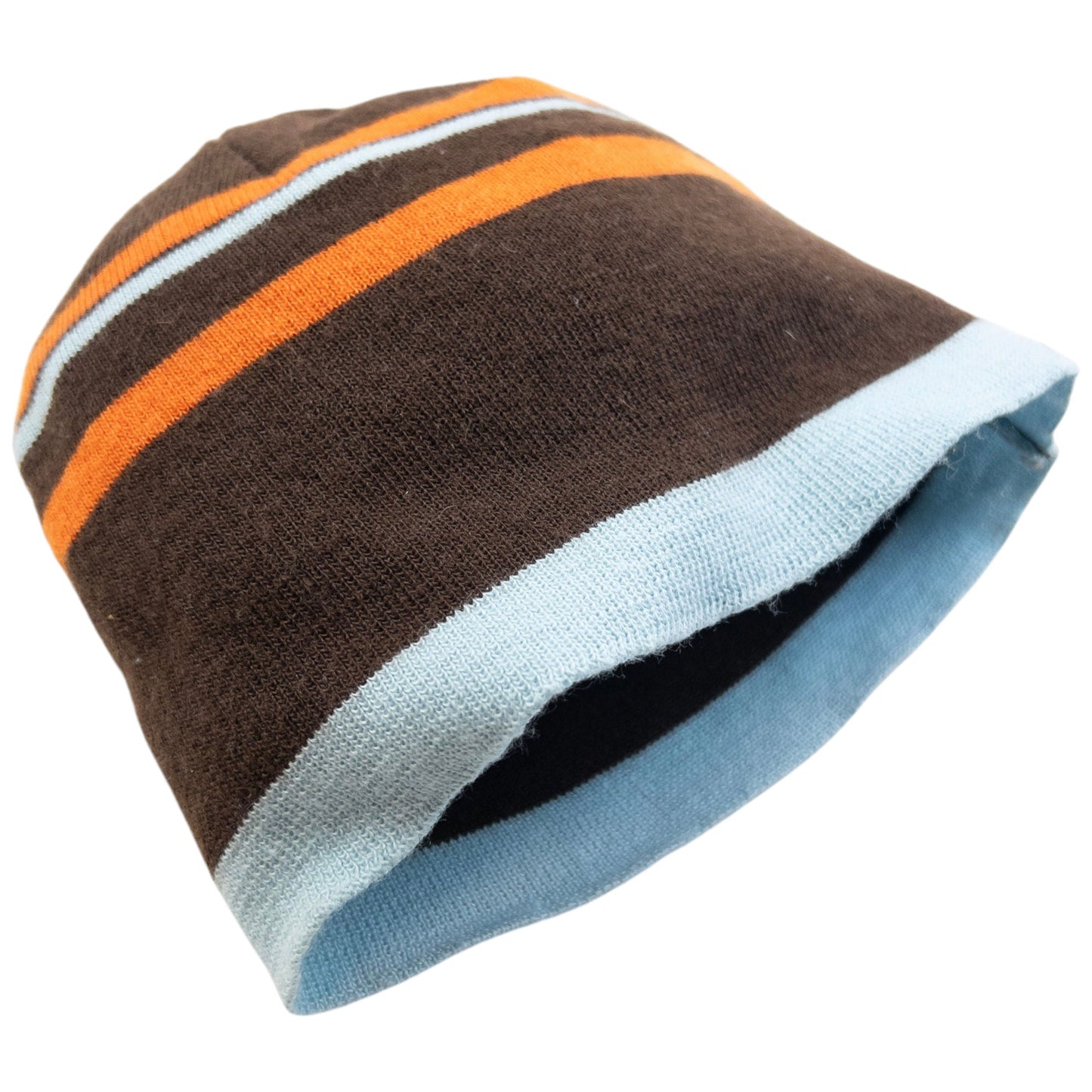 Vintage 2000s Stussy Striped Beanie Hat | O/S, Brown