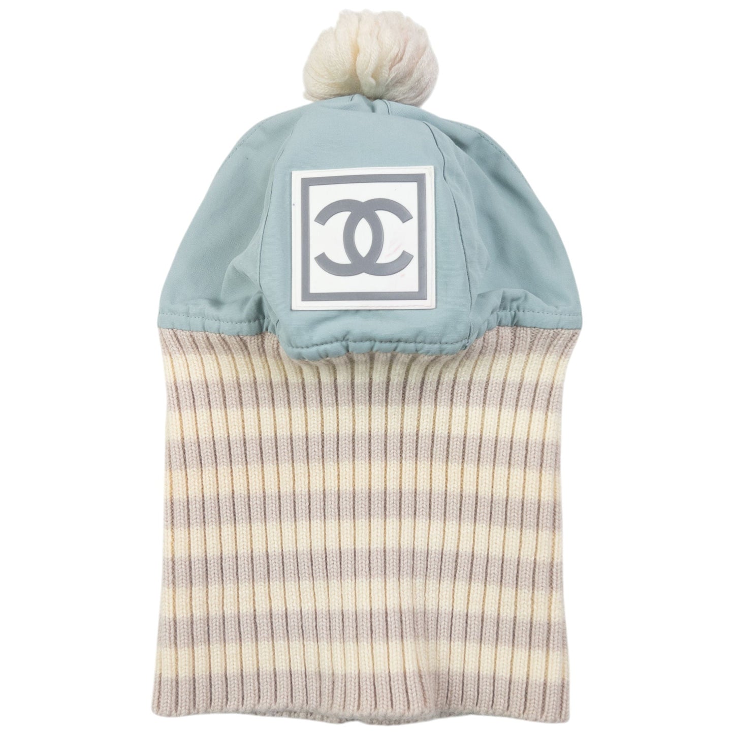 Vintage 2001 Chanel Sport Knit Bobble Hat