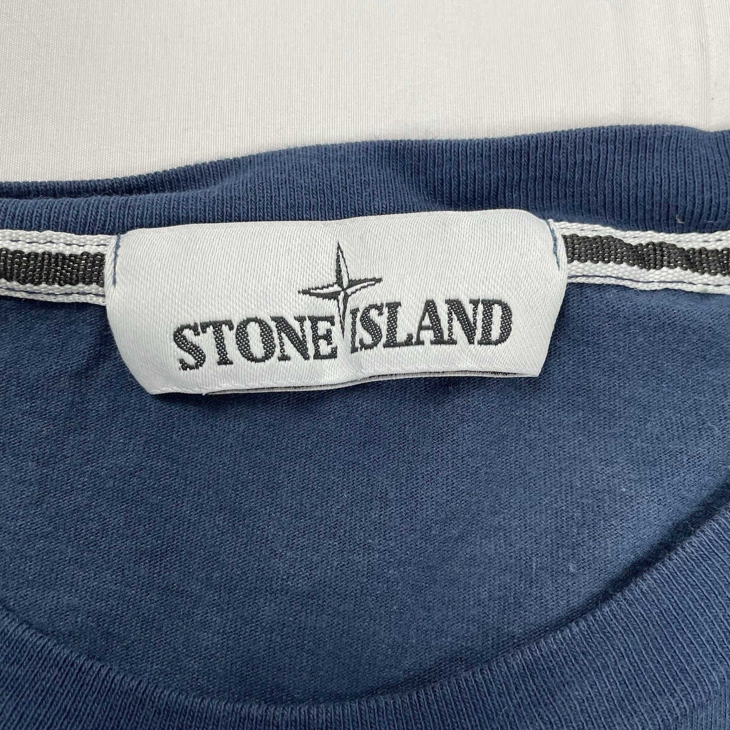 Stone Island Reflective Logo T Shirt, Size Large | Stone island, Blue