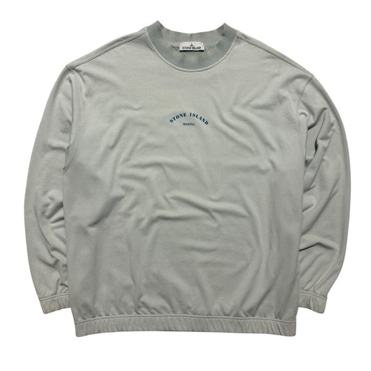 Stone Island Marina Reflective Pullover Crewneck | XL, Light Grey