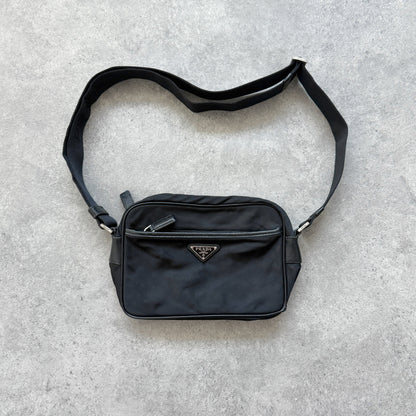 Prada Milano 2000s cross body nylon bag (10”x6”)