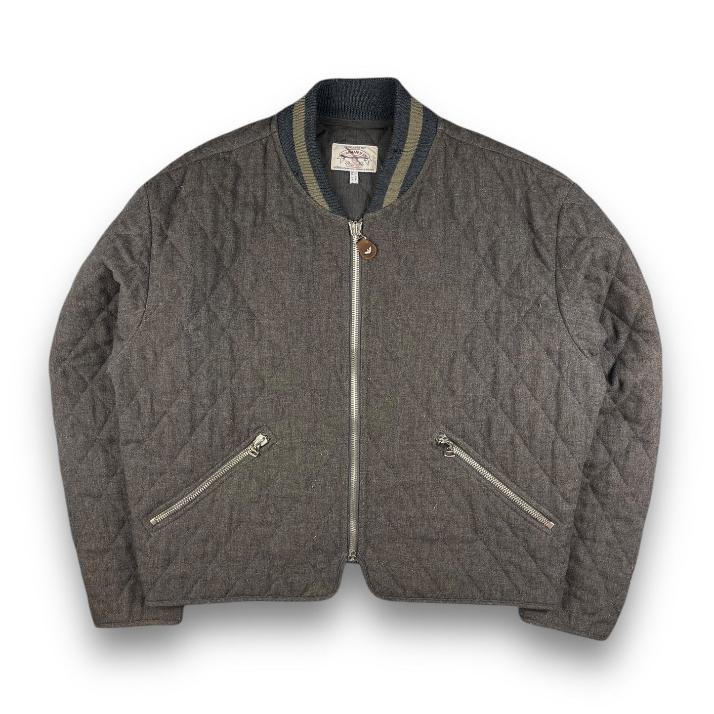 90's Armani Quilted Wool Bomber (M) | Default Title, Multicoloured