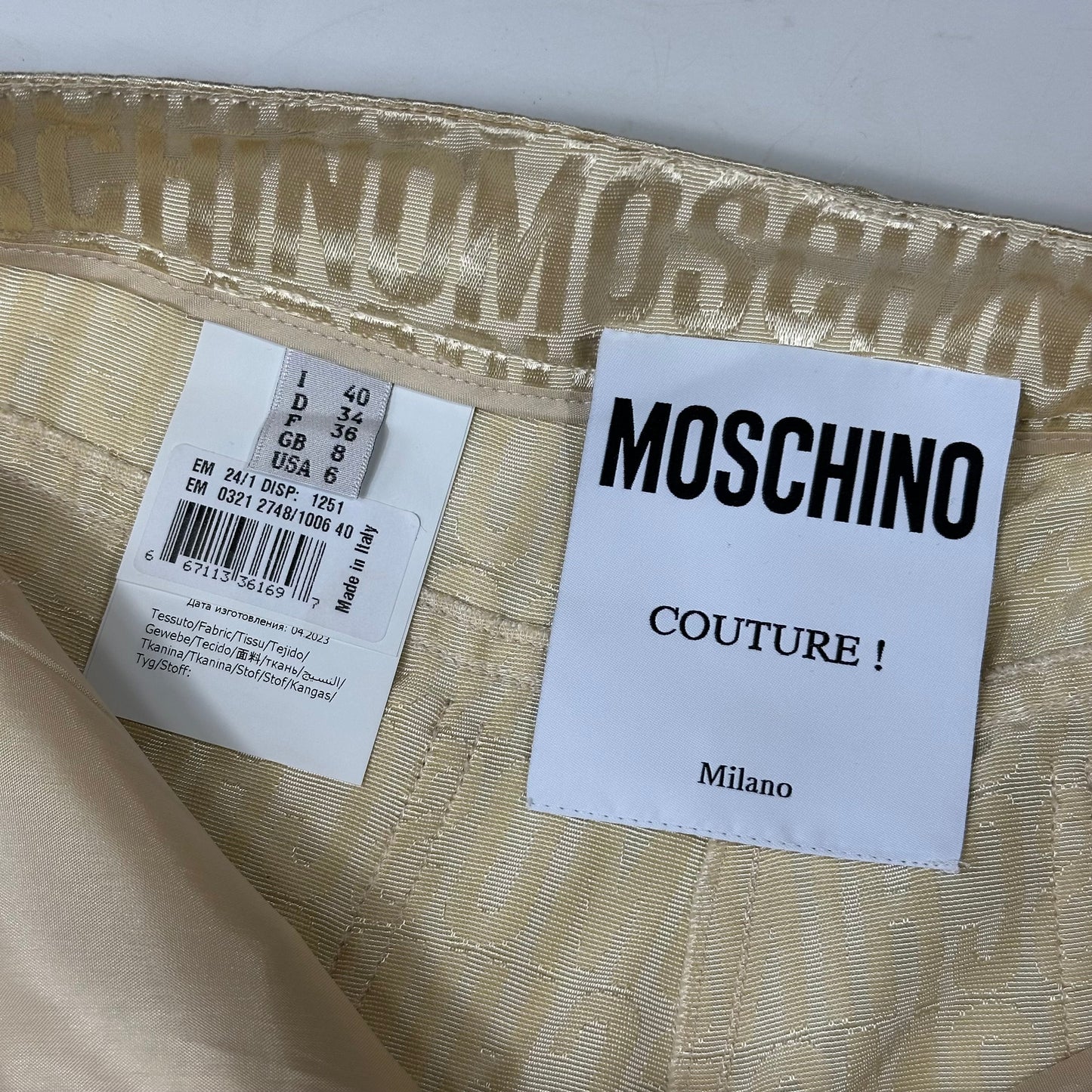 Moschino Couture 2023 Monogram Bomber Jacket + Cargo Trouser Set - IT40 | Default Title, Multicoloured