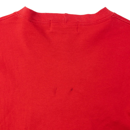 Vintage 90s Burberry Embroidered Thick Long Sleeve T Shirt Size S | Small, Red
