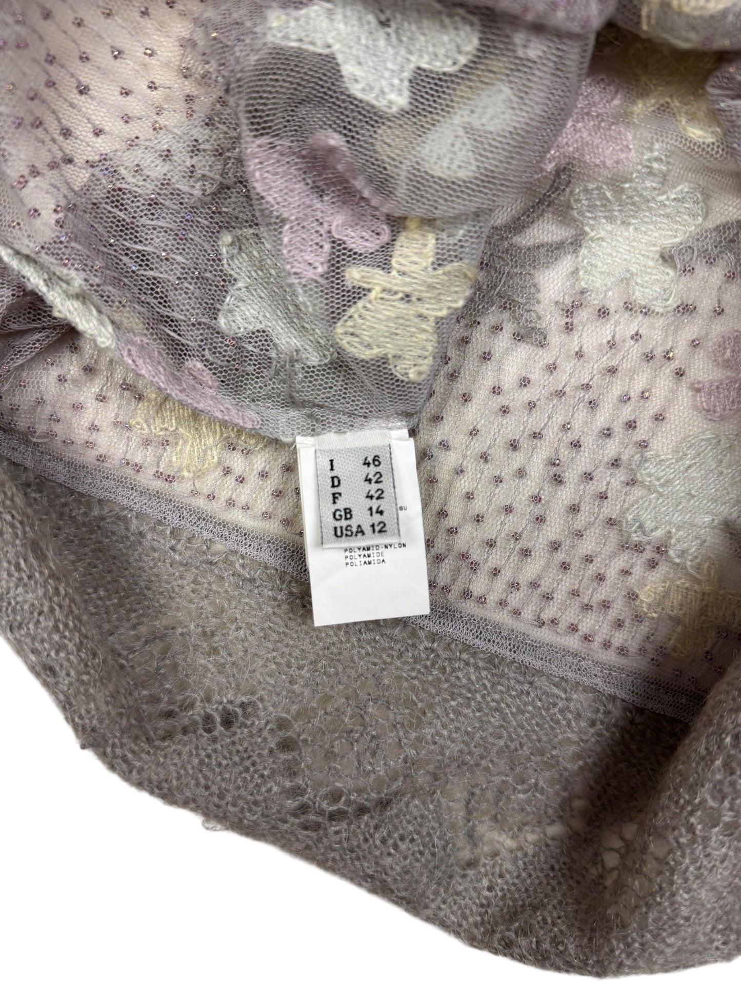Moschino knit mesh embellished top | Grey, Grey