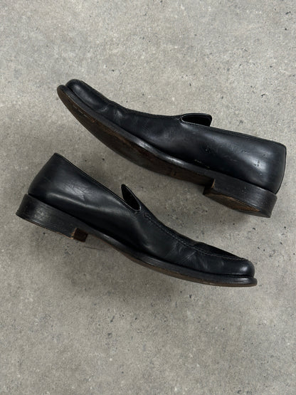 Giorgio Armani 1990s Leather Apron Toe Loafers - UK 7