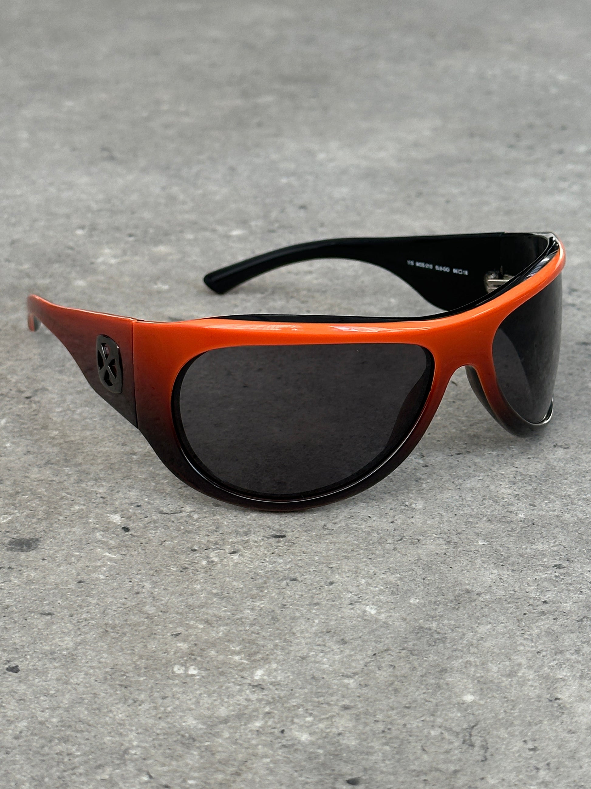 Vintage 2000s Shield Wrap Logo Sunglasses