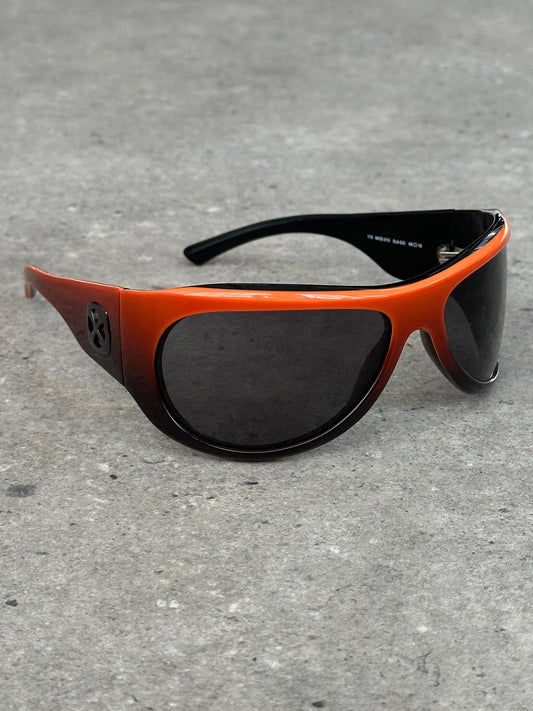 Vintage 2000s Shield Wrap Logo Sunglasses