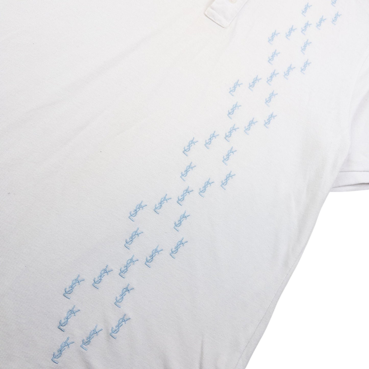 Vintage YSL Yves Saint Laurent Embroidered Polo Shirt Size M