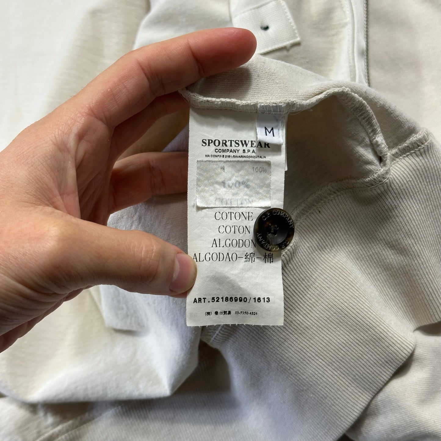 CP Company 2010 Multipocket Zip-up Cotton Logo Hoodie - M