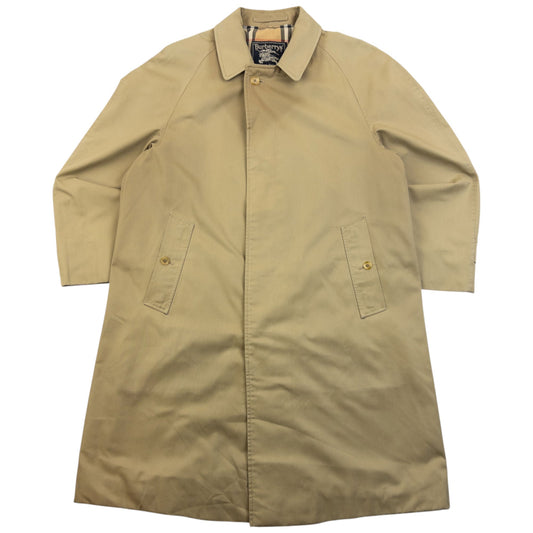 Vintage 90s Burberry Nova Check Lined Trench Jacket Size M | Medium, Beige
