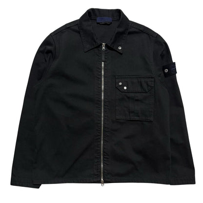 Stone Island Denim Research Overshirt | Small, Black