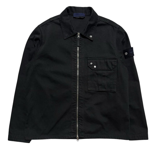 Stone Island Denim Research Overshirt | Small, Black