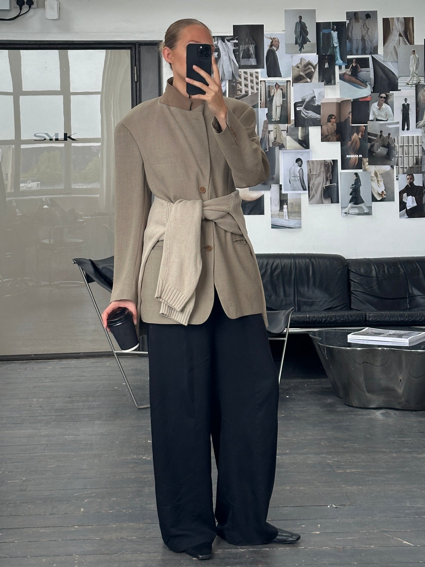 Giorgio Armani Le Collezioni 1990s Wool Woven Blazer - 40R/L