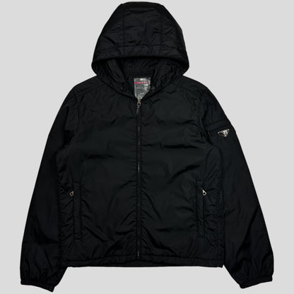 Prada Milano 2013 Nero Black Padded Nylon Windbreaker - M