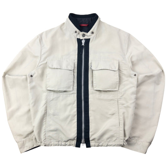 Vintage 2000s Armani Jeans Zip Up Jacket Size L | Large, Black