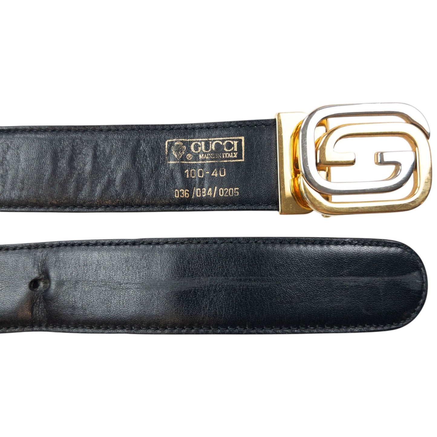 Vintage 80s Gucci Leather Belt Size XL | O/S, Black