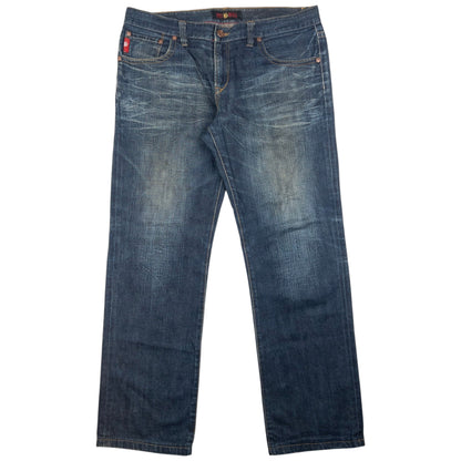 Vintage Oniarai Embroidered Devil Japanese Denim Jeans Size W38