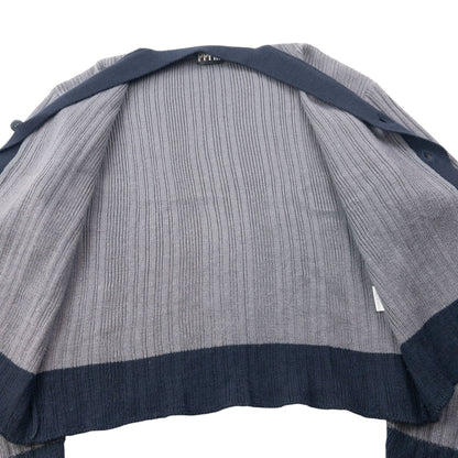 Vintage 2000s PPFM Ribbed Cardigan Size S | Small, Grey
