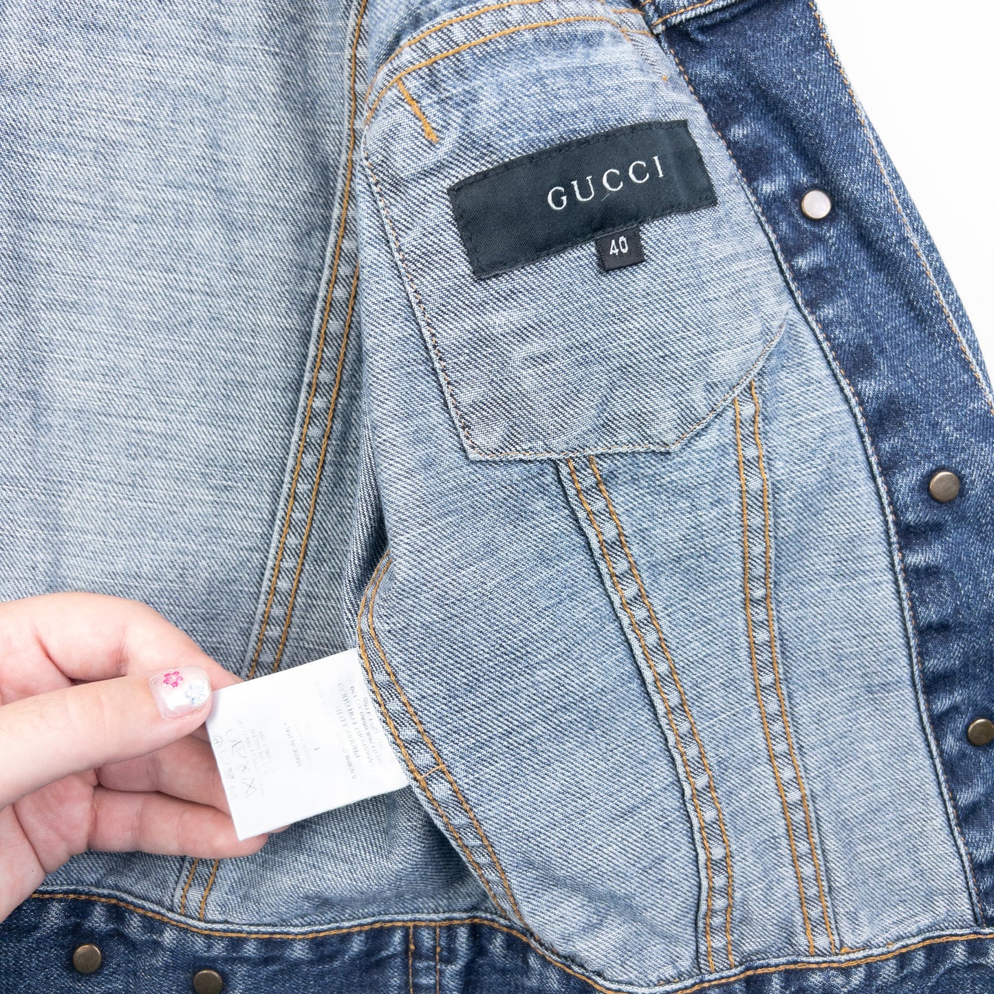 Vintage 2000s Gucci By Tom Ford Button Up Denim Jacket Womens Size S | Small, Blue
