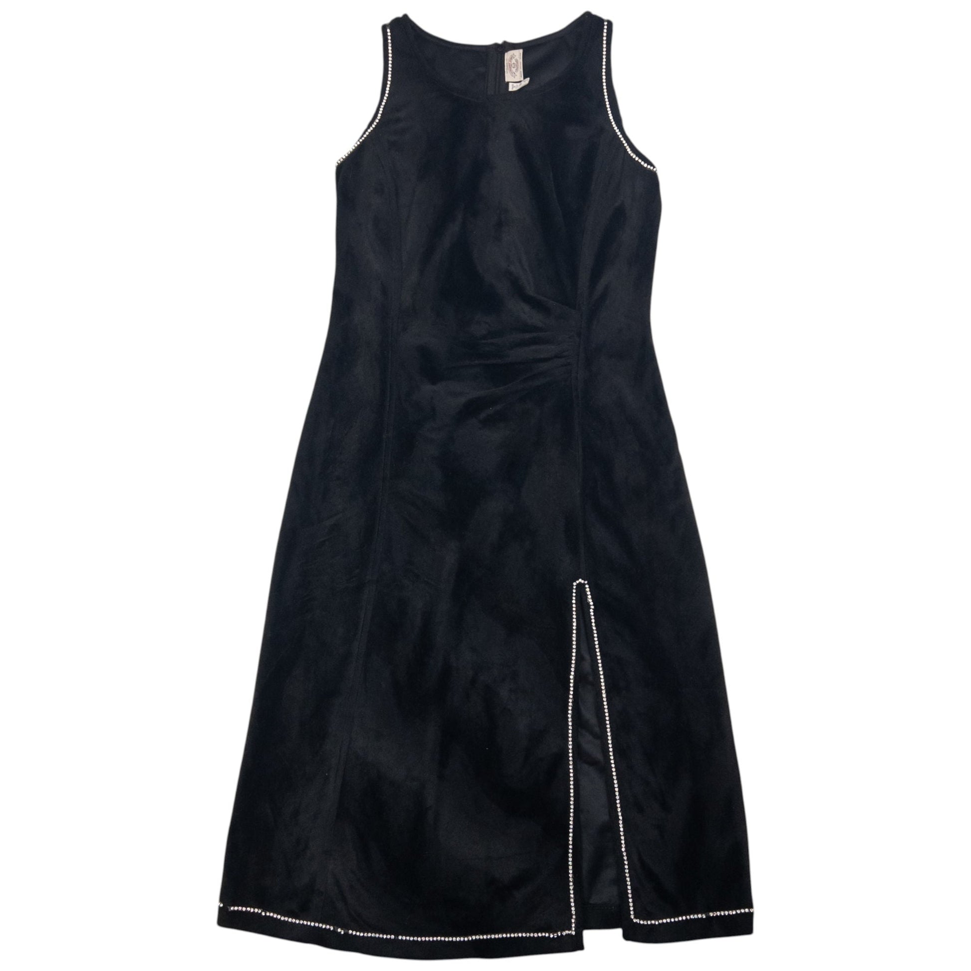 Vintage Armani Jeans Velour Diamonte Trim Dress Womens Size S Known Source Vintage Armani Jeans Velour Diamonte Trim Dress Womens Size S Known Source