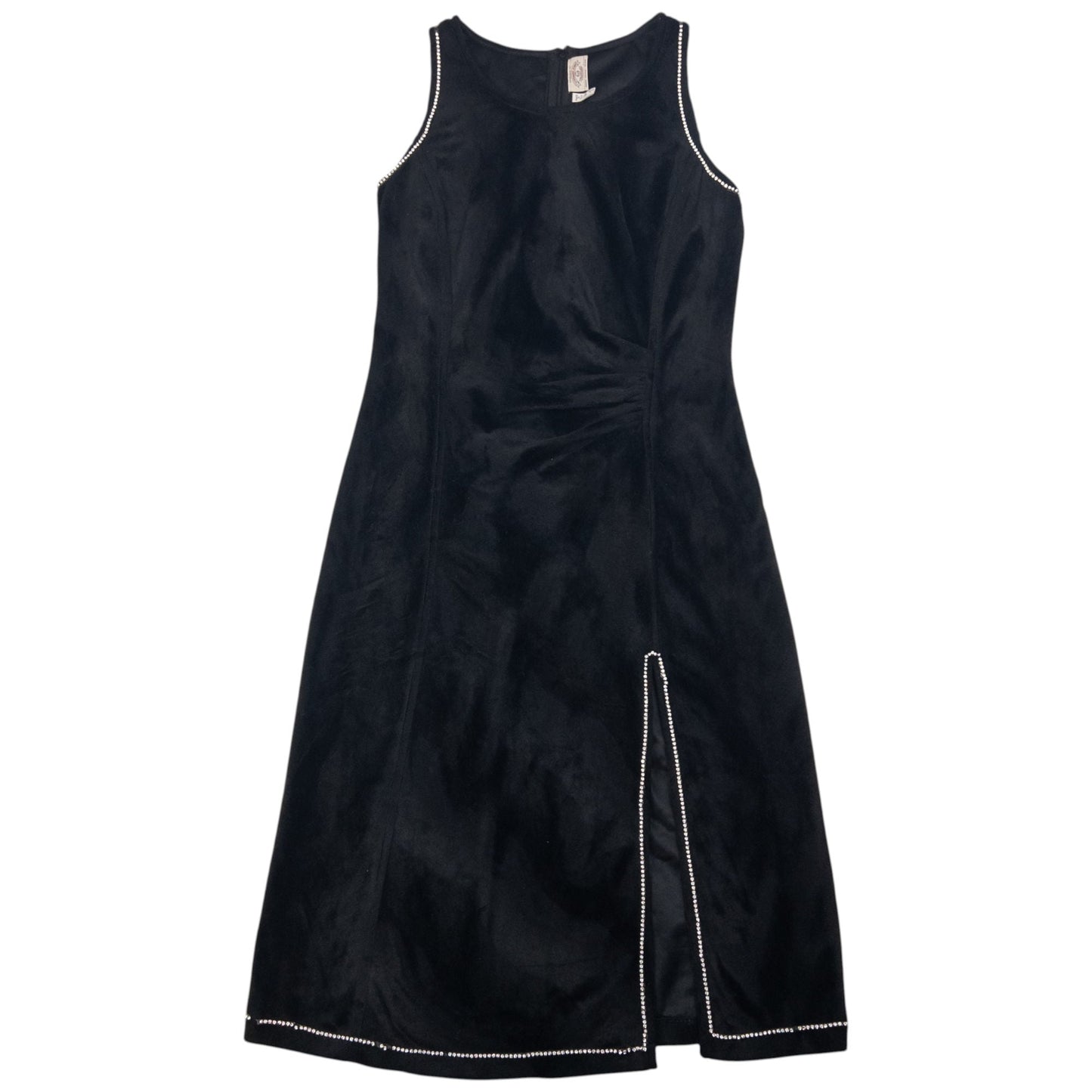 Vintage Armani Jeans Velour Diamonte Trim Dress Womens Size S