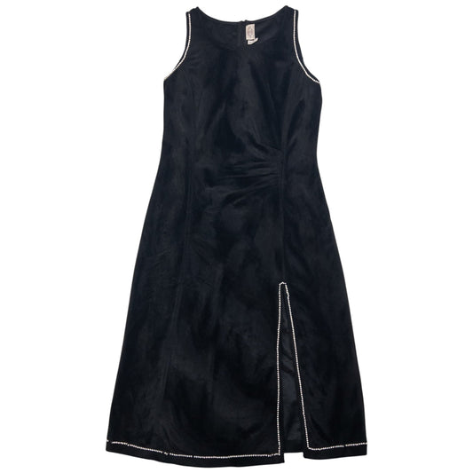 Vintage Armani Jeans Velour Diamonte Trim Dress Womens Size S