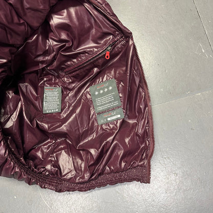 Duvetica Fur Hood Puffer Jacket In Burgundy Red ( M )