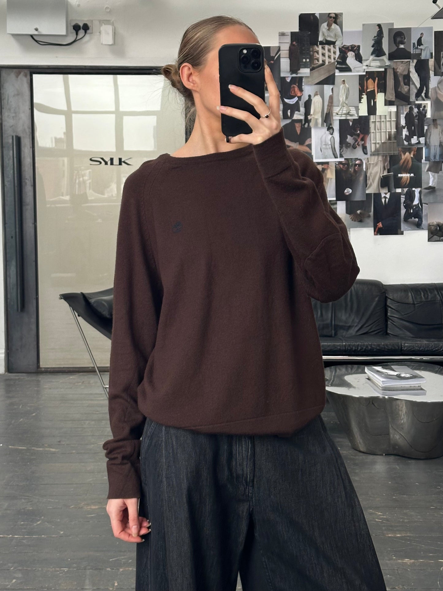 Timberland 2000s Pure Wool Knitted Logo Jumper - M/L